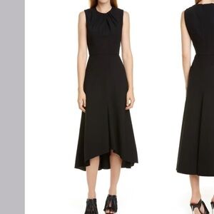 DAVID MEISTER MIDI A-line black dress women size 4